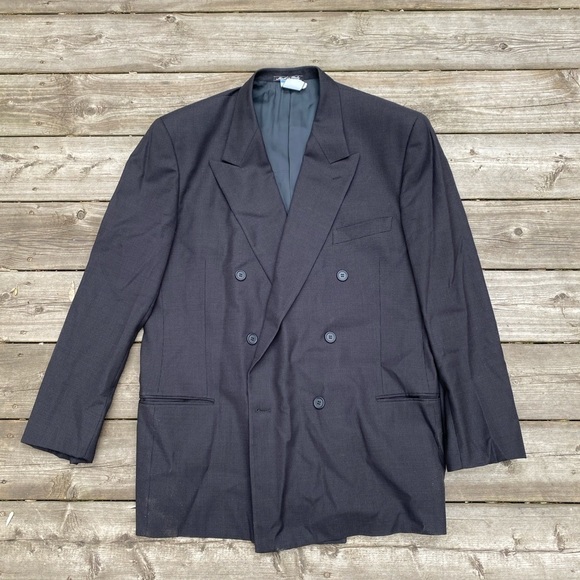 Vintage 100% Wool Giorgio Armani Jacket Black - Picture 9 of 14